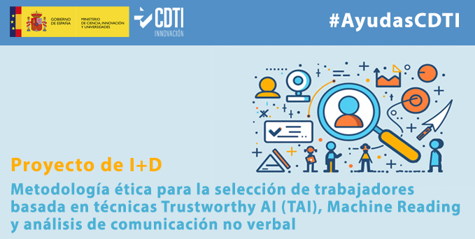 Apoyamos la #economía y la #CulturaDigital con #AyudasCDTI para proyectos como Virtual profiler de @BeonitES 🔸#SeleccióndeTrabajadores mediante #trustworthy #AI, #MachineReading y analizando #ComunicaciónNoVerbal👉beonit.es ℹ️ Proyecto I+D bit.ly/3nwgik8