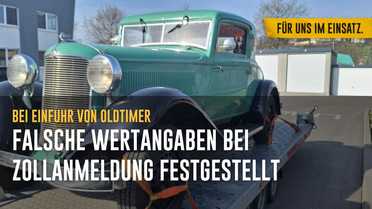 🚗 Bei Einfuhr von #Oldtimer 'DeSoto' aus den 1930er Jahren: 💰 30.000 Pfund Wert angezweifelt, Überprüfung durch #Zoll ergab Kaufpreis von 80.000 Pfund 👮 weitere Prüfung durch Straf- und Bußgeldstelle presseportal.de/blaulicht/pm/1… #fürunsimEinsatz #HZAheilbronn