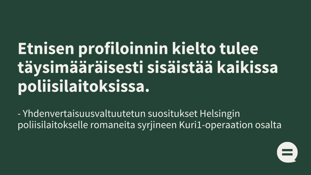 Yhdenvertaisuusvaltuutettu tweet media