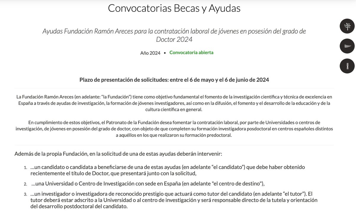 📢 UC3M Social Sciences Department seeks candidates for Ramón Areces postdoctoral grants: -3-year term, 40k/year -PhD after Jan 2022 More info: fundacionareces.es/fundacionarece… Deadline for expression of interest: May 20. Please email your CV to socialsciences.department@uc3m.es