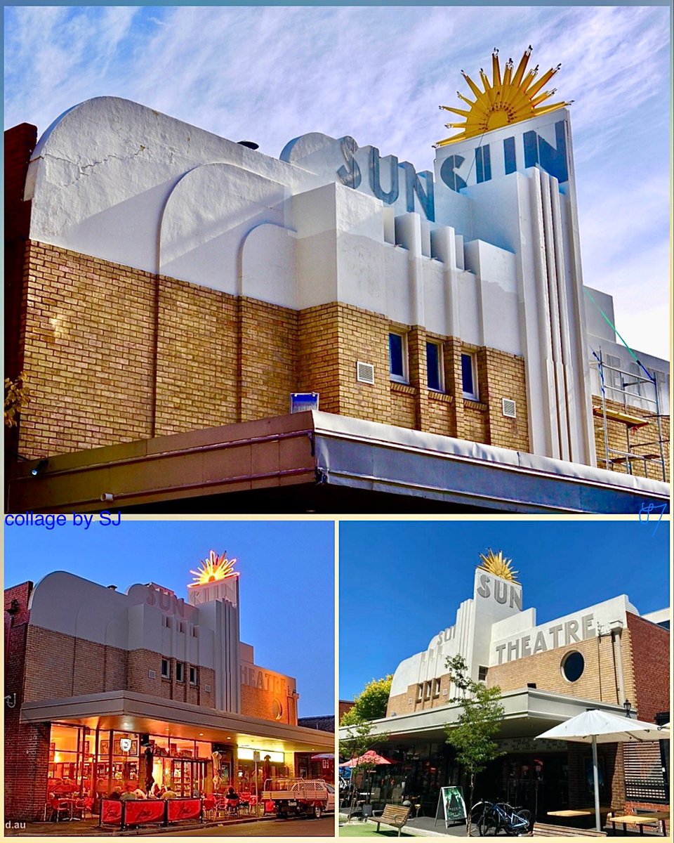 SUN THEATRE, 1938, Yarravile, Melbourne, Australia 🇦🇺 
Designed by architects Cowper, Murphy and Appleford
(Photos credit:1. Art Deco and Modernism around the World; 2. Adam Dimech, Flickr; 3. Sun Theatre Fb) collage by SJ