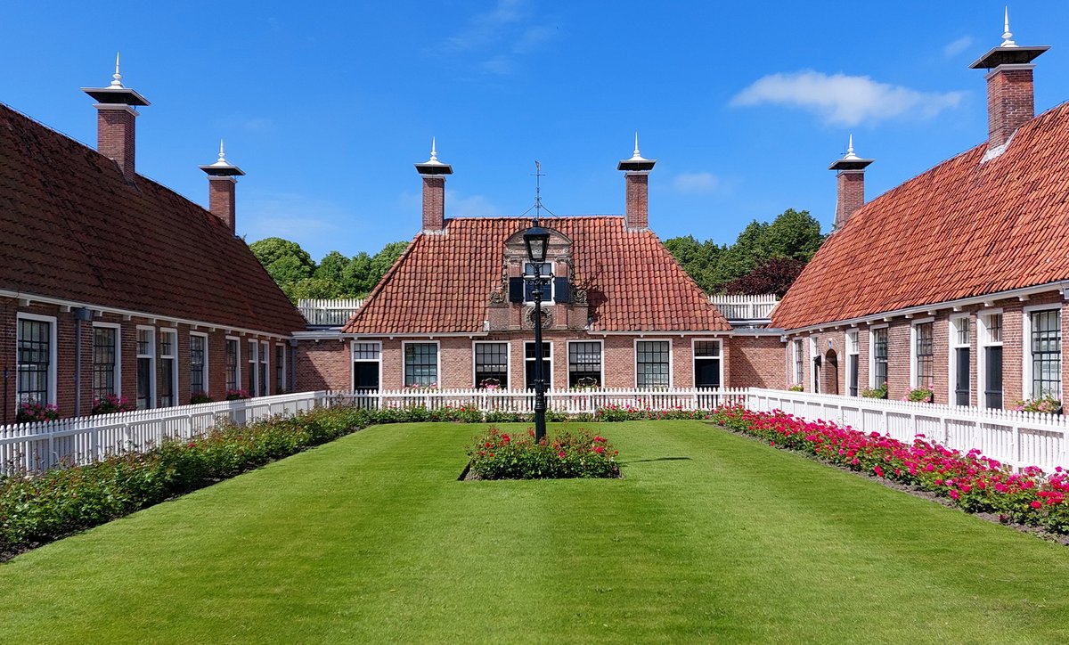 The 'Poptagasthuis' is a historic building in #Marssum (Friesland), established in 1711 by Henricus Popta. Originally designed as a women's hospice, it features 26 single-room dwellings around a courtyard. The building is notable for its Louis XIV style and Corinthian pilasters,