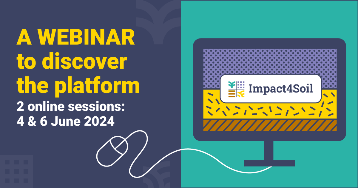 Don't miss the #Impact4Soil webinar & choose your favourite session today! 📍 4 June – ⏰ 2 to 2:50 PM (CEST) 📍 6 June – ⏰ 10 to 10:50 AM (CEST) You'll learn more on how this #soil carbon-related platform can simplify your work! Register here 👉 irc-orcasa.eu/newsevents/imp…