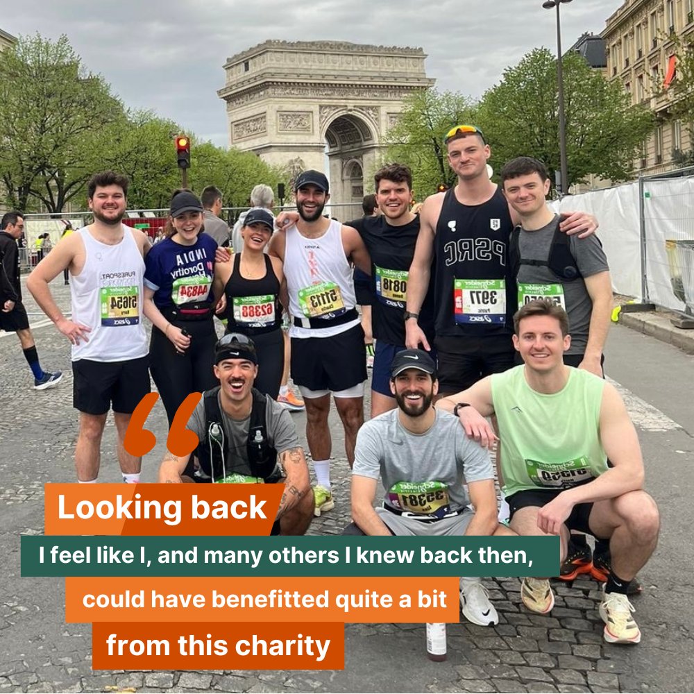 🏅 Congras to Harry (bottom right) for completing the #ParisMarathon & raising over £3,000! We'd love to hear from you if you're inspired to use your personal challenge to help young people thrive.

🔗 Get involved: bit.ly/42gAnzc

#MakeADifference #ChallengeYourself