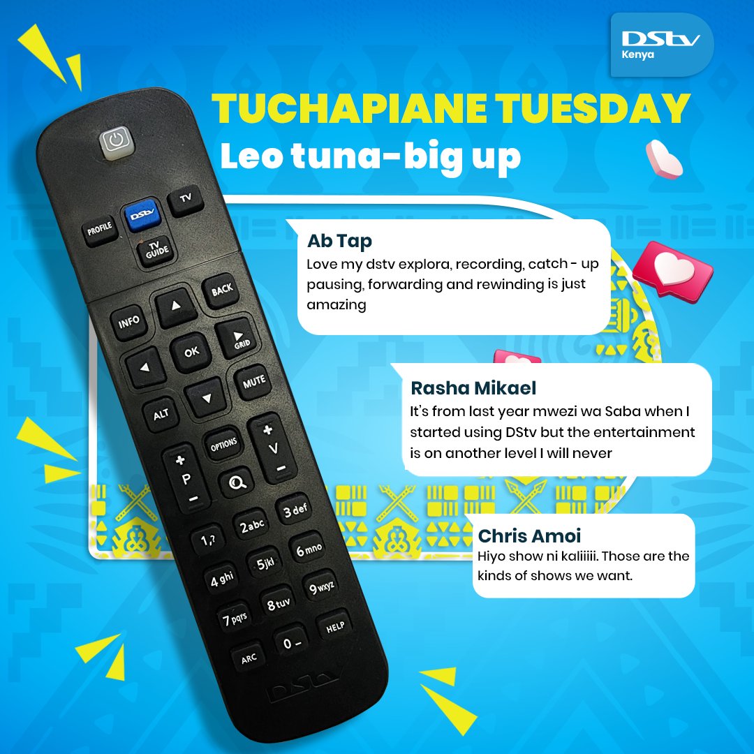 Ladies. Gents. It’s #TuchapianeTuesday 🤩 Let's pause to honor our devoted fans—the ones who've been with us from the start, who share in the DStv excitement. Are you one of them? Keep an eye out for our highlights; you could be the lucky recipient of a special shoutout.