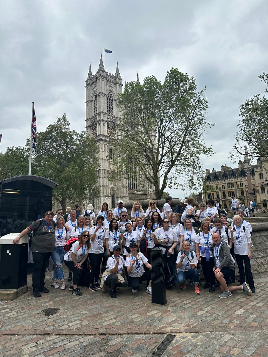 “Doing the Big Fun Walk on Jenny’s birthday was a lovely way to remember her. We shared memories as we walked. Crossing the finish line was emotional and we had a real sense of achievement!”- Team Bloomfield. Want to join our Big Fun Walk 2024? Visit northlondonhospice.org/events/big-fun…