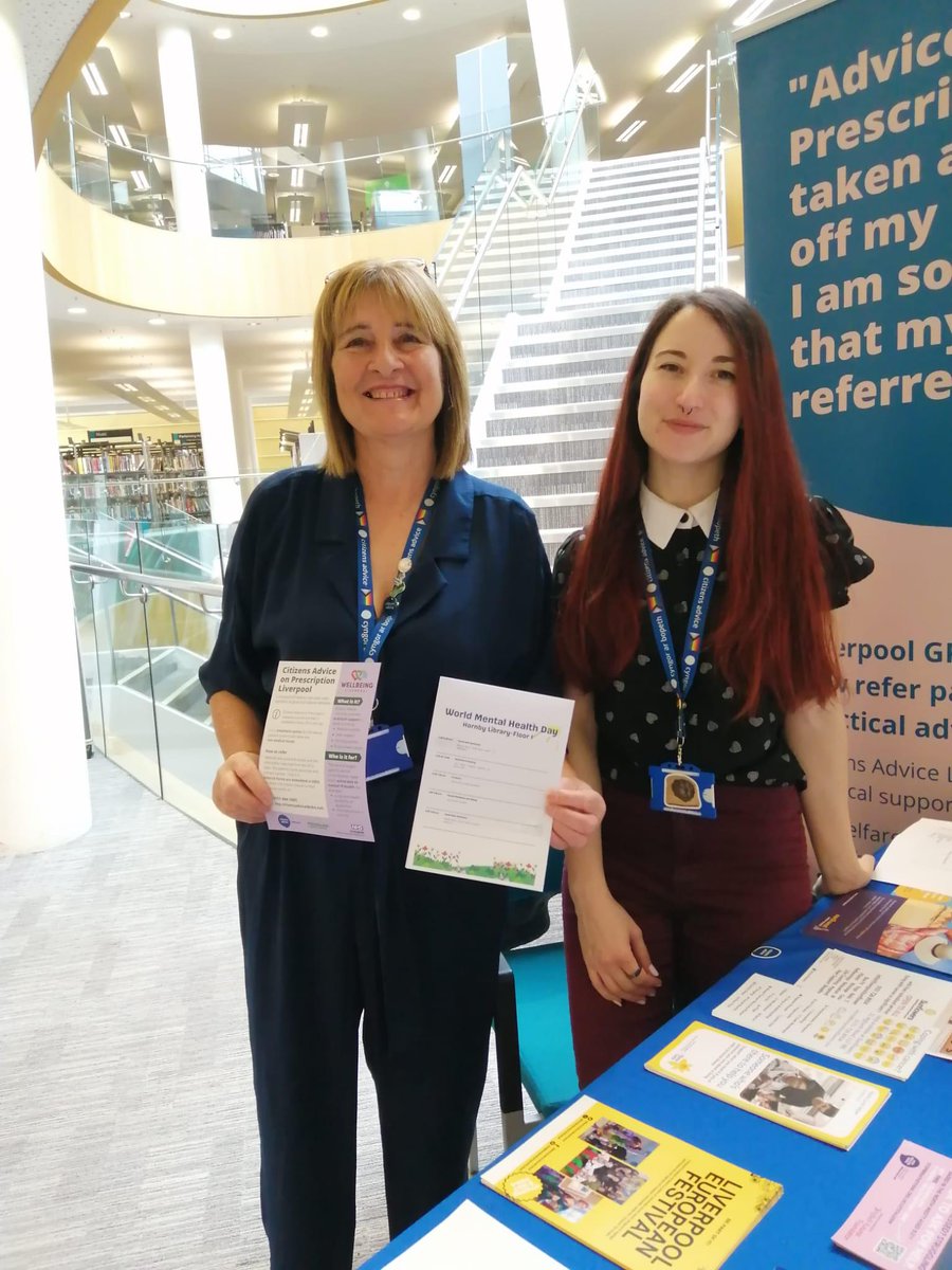 Thank you @TalkTherapyLiv for having us at Monday's event for #MHAW24💙 

Our Linkworker Cristina specialises in mental health support for our clients, helping those whose practical problems have taken a toll on their wellbeing. 

Thank you for all your hard work, Cristina! 👏