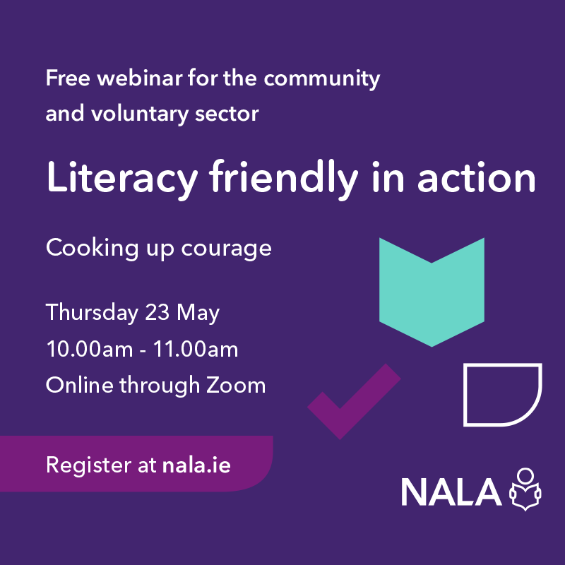 Working in the community and voluntary sector?

Join our free training webinar 'Literacy friendly in action' on 23 May at 10.00am to hear about how you can make people feel more welcome and comfortable by using a literacy friendly approach.

Learn more⤵️
nala.ie/support-us/lit…