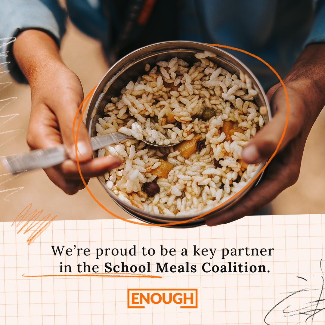 As a Partner of the @SchoolMeals_ Coalition, we're building strong safety nets for vulnerable children through #SchoolMeals programmes 💪 🥘

Find out more: bit.ly/49PXrsa

#ENOUGH #EndChildHunger #SchoolMeals #ENOUGHChildHunger