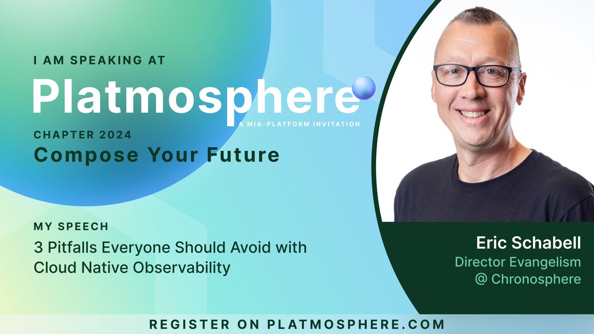 Live today at 16:30 in Milan, Italy at #Platmosphere event featuring all things #platformengineering. Catch my session where you get to be at the controls with #cloudnative #observability pitfalls! @chronosphereio @MiaPlatform bit.ly/platmosphere-3…