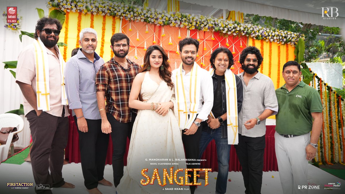 🎬 Excitement is in the air as the auspicious pooja ceremony marks the beginning of #Sangeet! 🌟 Produced by @laharifilm & @RBStudios_off Written & Directed by @SaadKhanCS 🎬 with @ssk1122's clap, Script Given by : @IamNiharikaK, Camera switch by : @shouryuv, First Shot