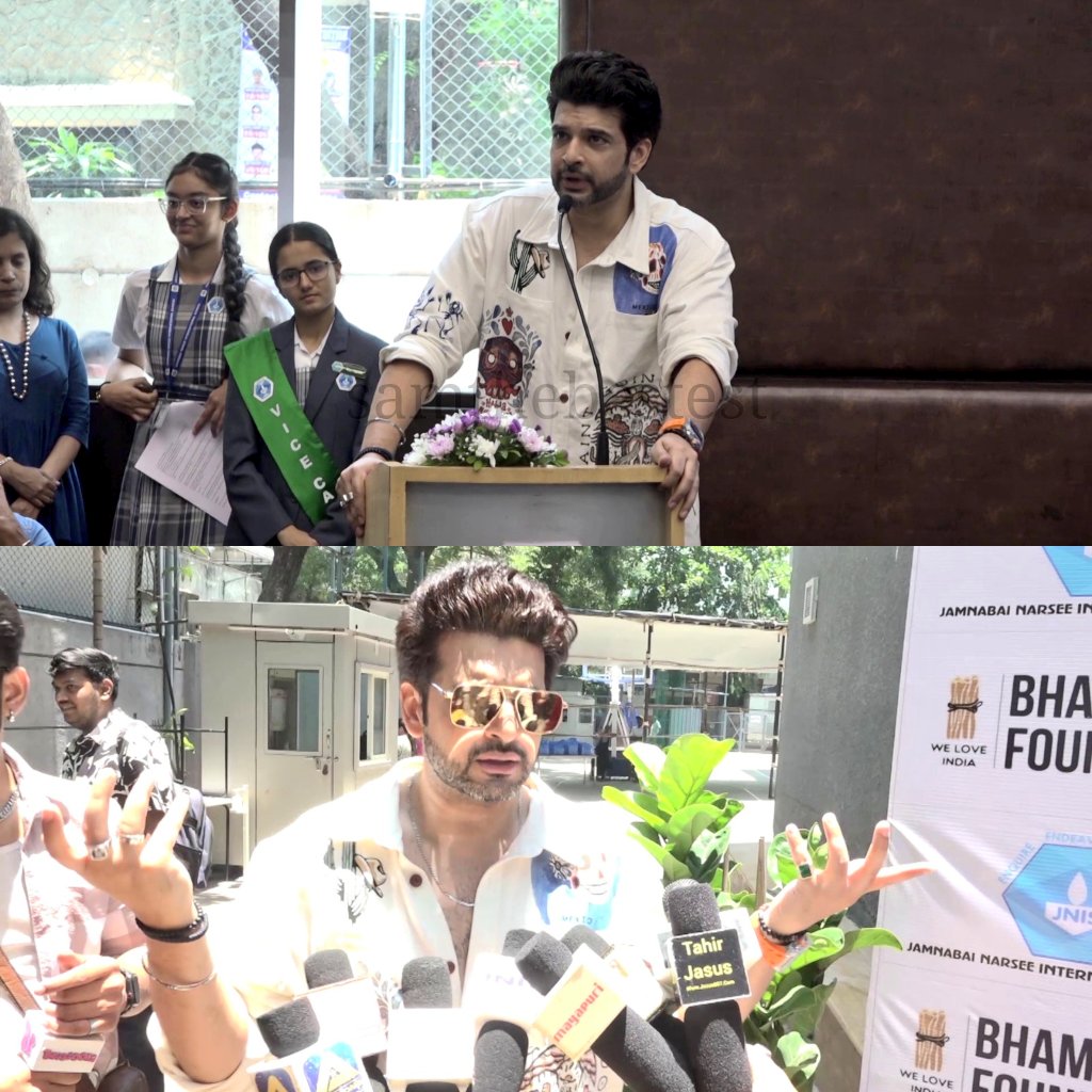 #KaranKundrra at a plantation drive Today to support the environment