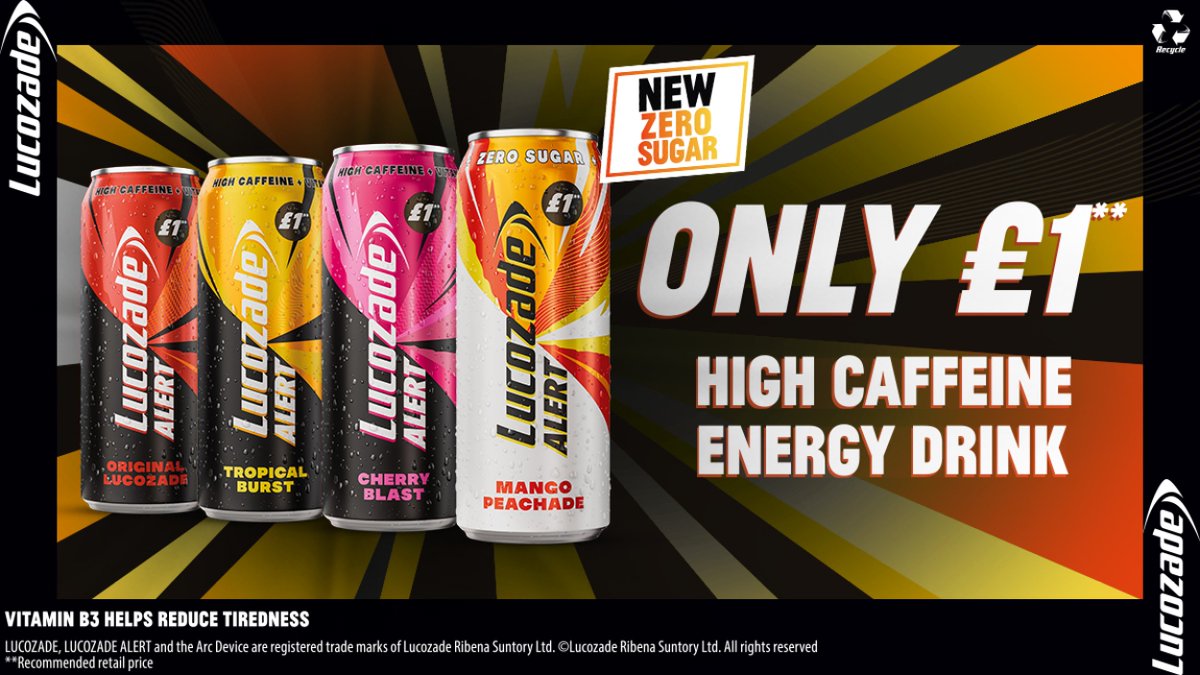 Stock up on Lucozade Alert, including the NEW Zero Sugar variant! On offer in depot this week⚡