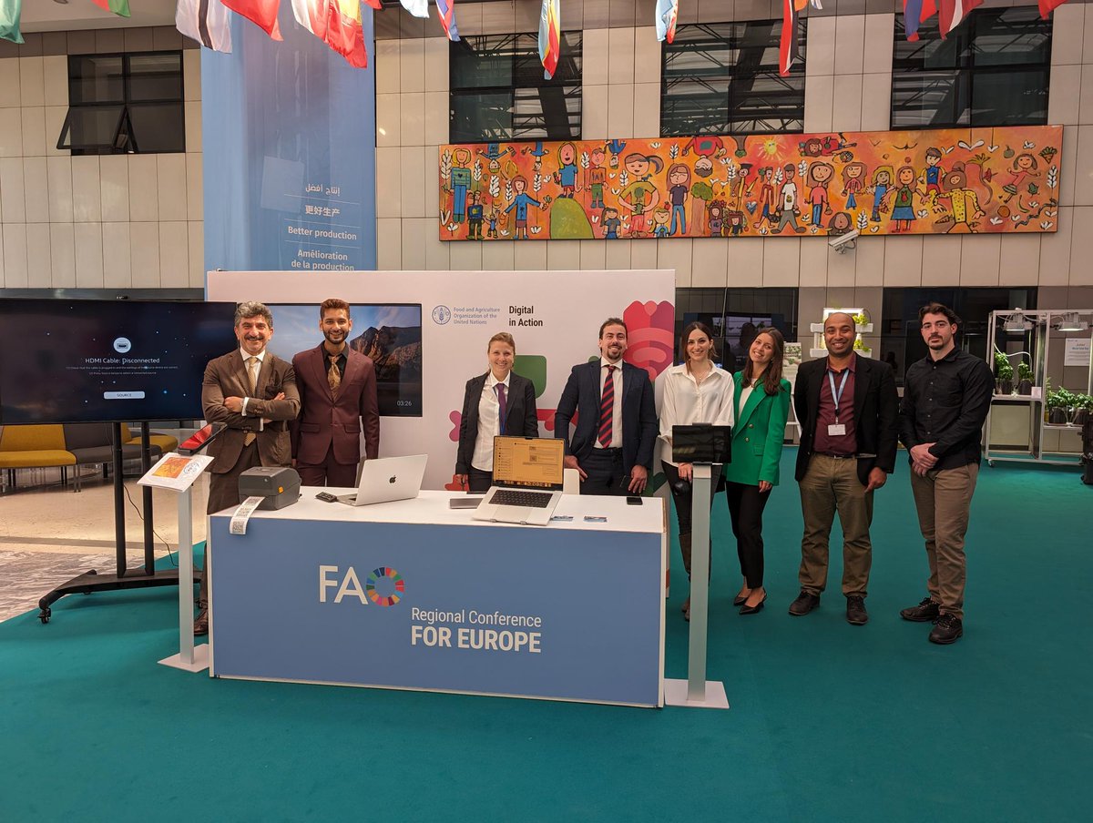 📢Our '#Digital in Action' booth is up & running at #ERC34 in #FAO Atrium!🚀 🤝Come & meet the team that will walk you through @FAO #Digital4Impact 📲latest initiatives, projects & tools in the #agroinformatics field 🌾to see how #tech #data driven solutions harness the #SDGs🌍