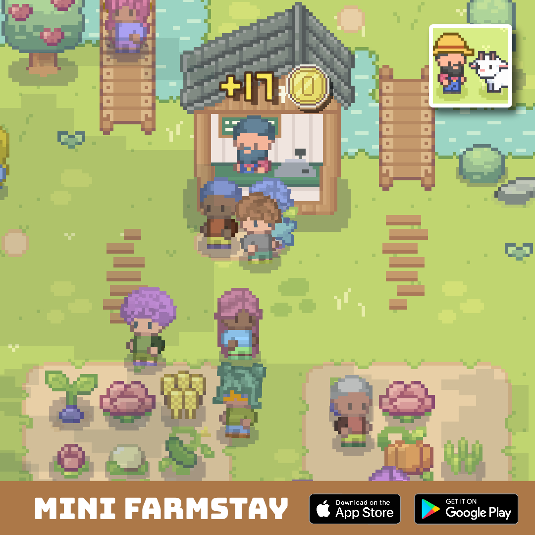 ❤️🍀 Mini Farmstay, a mobile game with adorable pixel art style. 🥰
🥕🌽 เกมมินิฟาร์มสเตย์ เกมมือถือภาพพิกเซล พัฒนาฟาร์มน่ารักๆ 🥰

📲 Android : bit.ly/4aB1tWb

📲 iOS : apple.co/41yd0RQ

#mobilegames #cozygames #wholesomegames #เกมมือถือ #เกมน่ารักๆ #เกมปลูกผัก