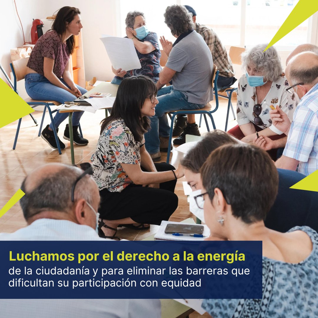 Queremos proteger el derecho de todas las personas a un acceso básico a la energía, pero no solo eso. Queremos que, independientemente de su situación socioeconómica, se integren en #ComunidadesEnergéticas y participar en la toma de decisiones. Es la #TransiciónEnergética justa