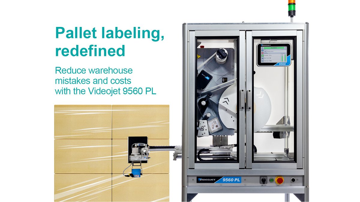 Reduce #warehouse mistakes and costs with the new #Videojet 9560 PL.

Find out how much difference a redefined pallet labeller make for your business: tinyurl.com/ywcws375