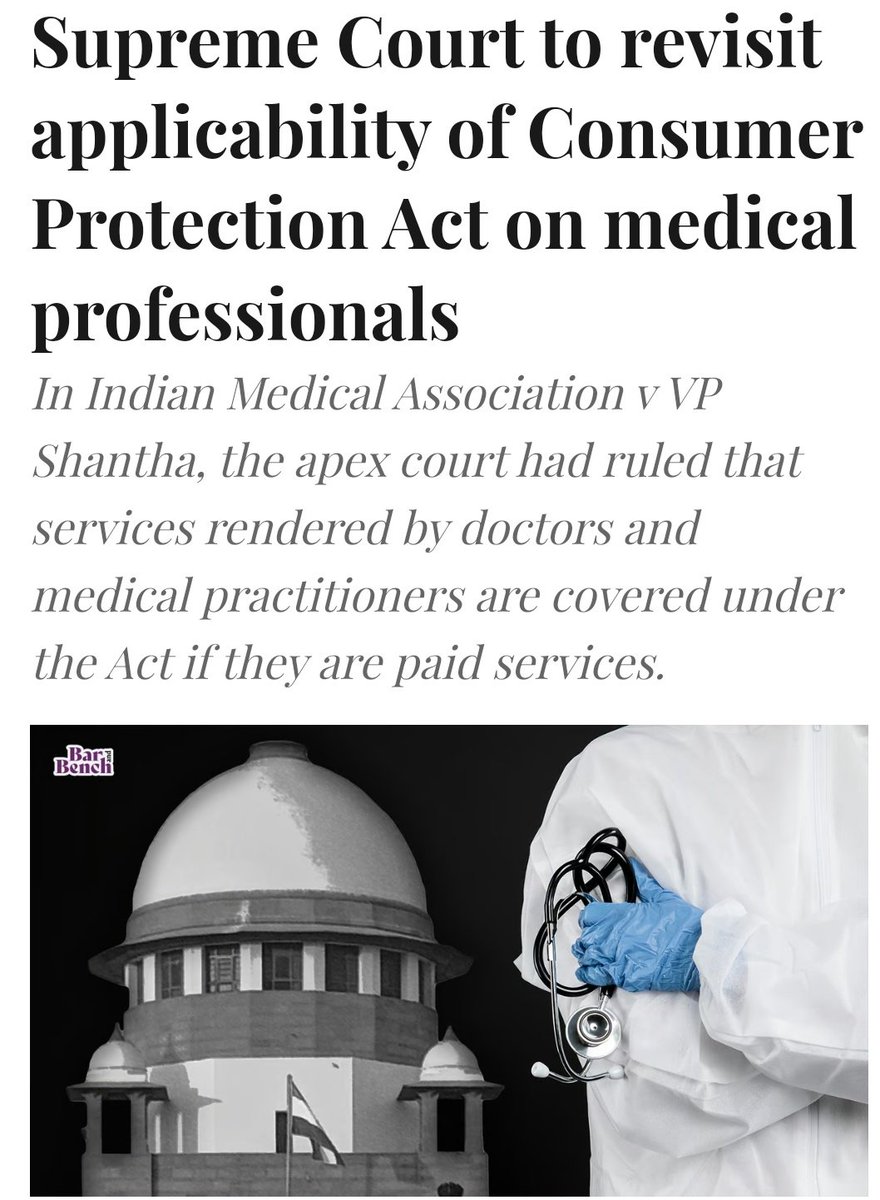 Consumer Protection Act! If Lawyers cant come under this act then How can Doctors? #MedTwitter