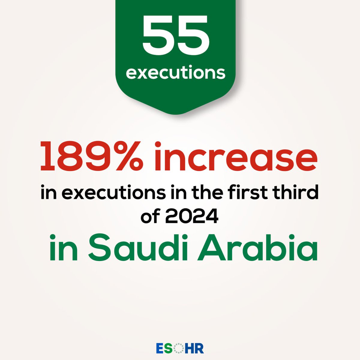 The executions in the first third of 2024 herald another bloody year in #SaudiArabia. 🔴 At least 71 threatened with execution are in danger, including 9 minors. We believe the number is higher. cutt.ly/leewRhdx