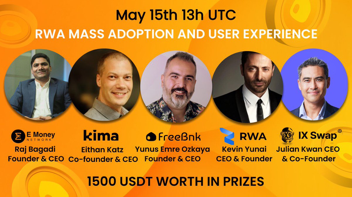 Join IX Swap, co-founder, @julian2kwan, and industry leaders, for an eye-opening discussion on 'Real-World Asset Adoption and User Experience,' hosted by @freebnk. Tune in for insights that could reshape your understanding of RWAs and the current trends in DeFi and Web3. 👨🏻‍🚀