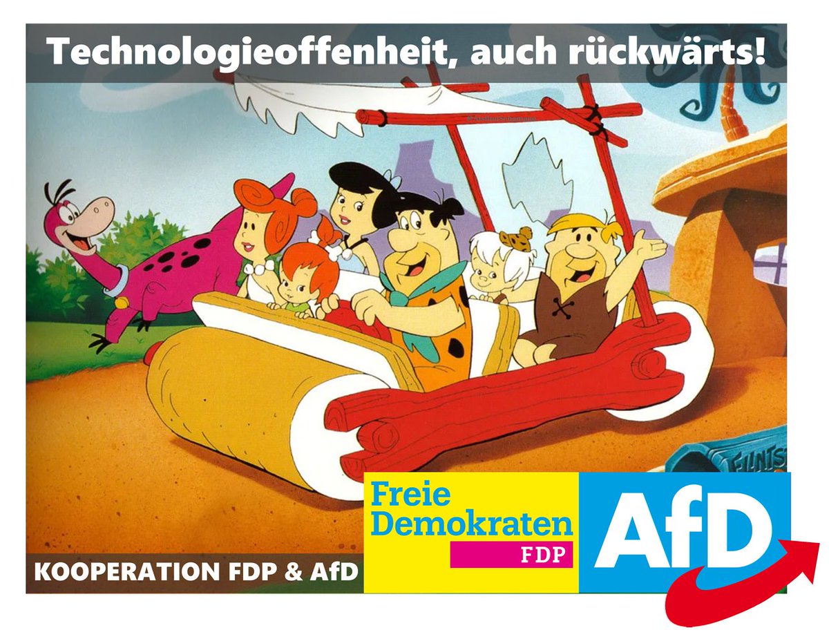 #TECHNOLOGIEOFFENHEIT
'Auch gerne #rückwärts.'
Kooperation von #FDP und #AFD