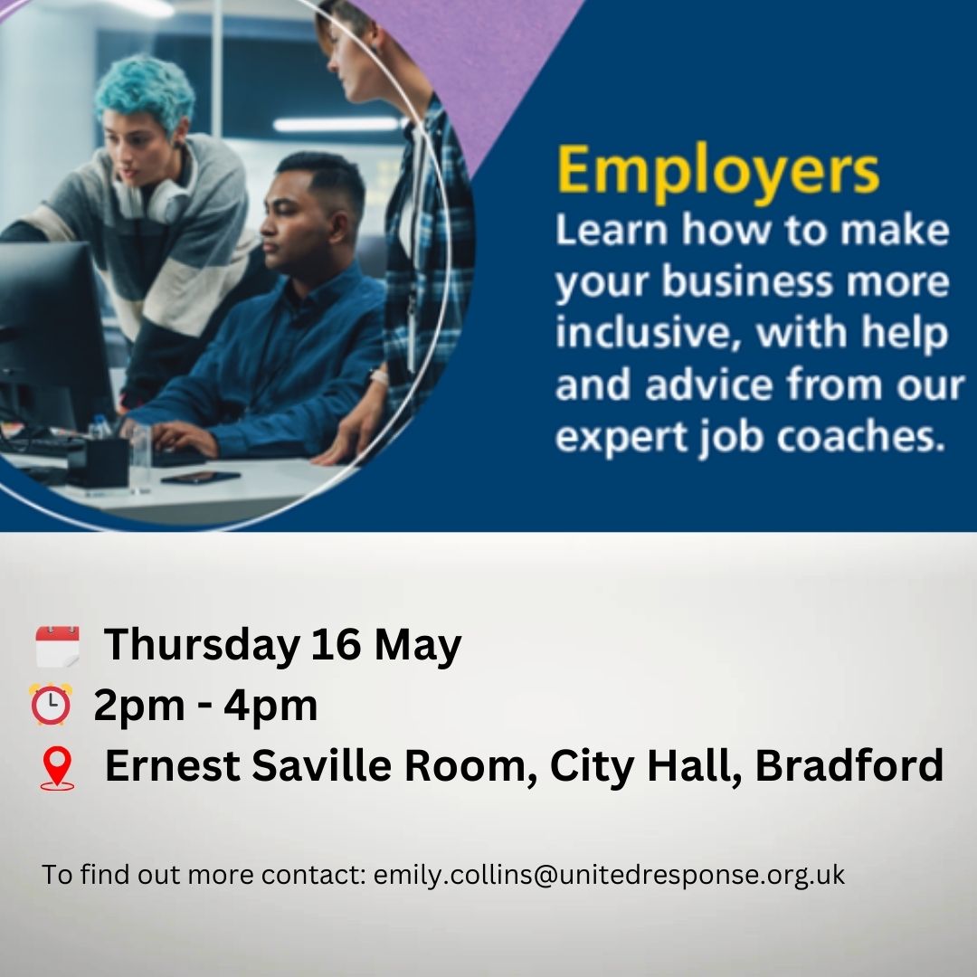 Free drop in event for employers to explore the simple changes they can make to create a workplace where autistic employees and those with learning disabilities can thrive. All your questions answered from what adjustments need to made and training you can provide and more…