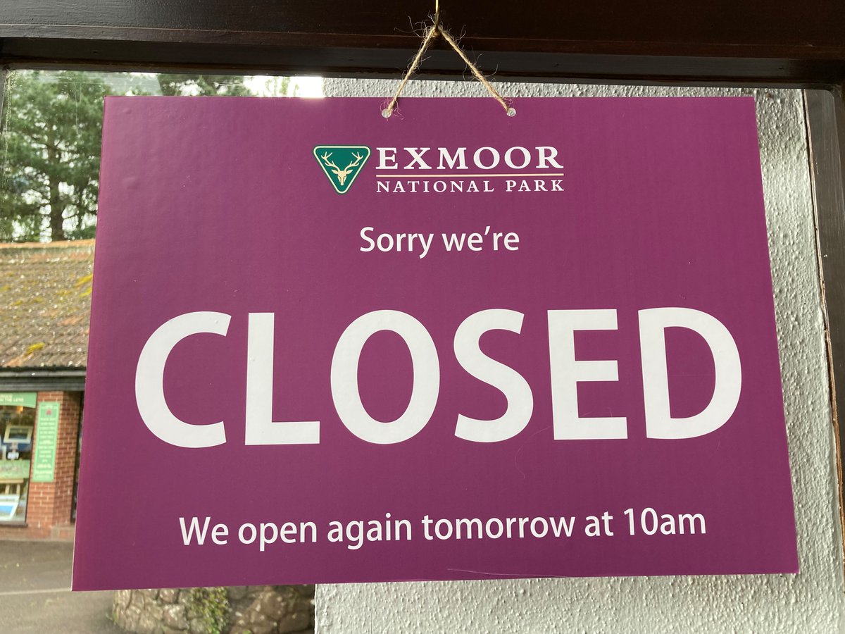Our @ExmoorNP Centres in #Dulverton #Dunster & #Lynmouth will be closed on Thursday May 16th for staff training. We apologise for any inconvenience caused. #Exmoor @VisitDulverton @visitexmoor @Dunster_Info @VisitDevon @VisitSomerset @LLCliffRailway