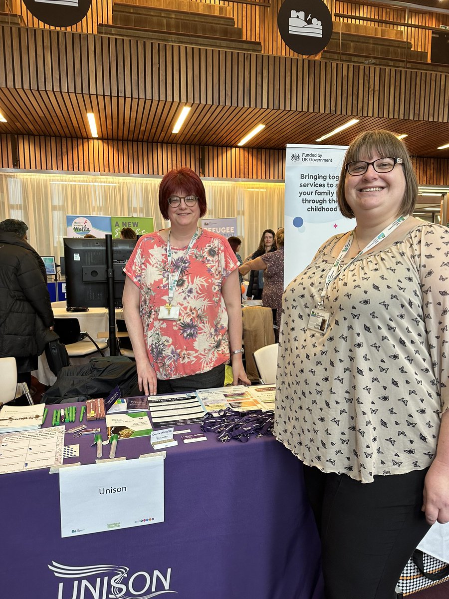 Day 2 of #Learningatworkweek at @NNorthantsC with @NorthantsUnison. Below is one of our brilliant learning reps Emilia with branch chair Louise talking about @UNISONEastMids fabulous learning offer to members!