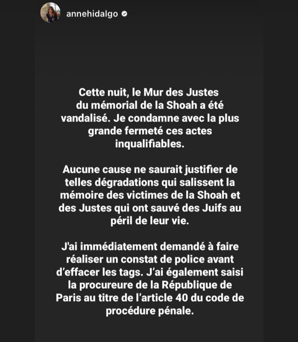 Effarement devant de tels actes qui visent la mémoire des victimes de la Shoah et des Justes qui ont sauvé des juifs au péril de leur vie! @Shoah_Memorial Ne rien laisser passer! @ArielWeilT