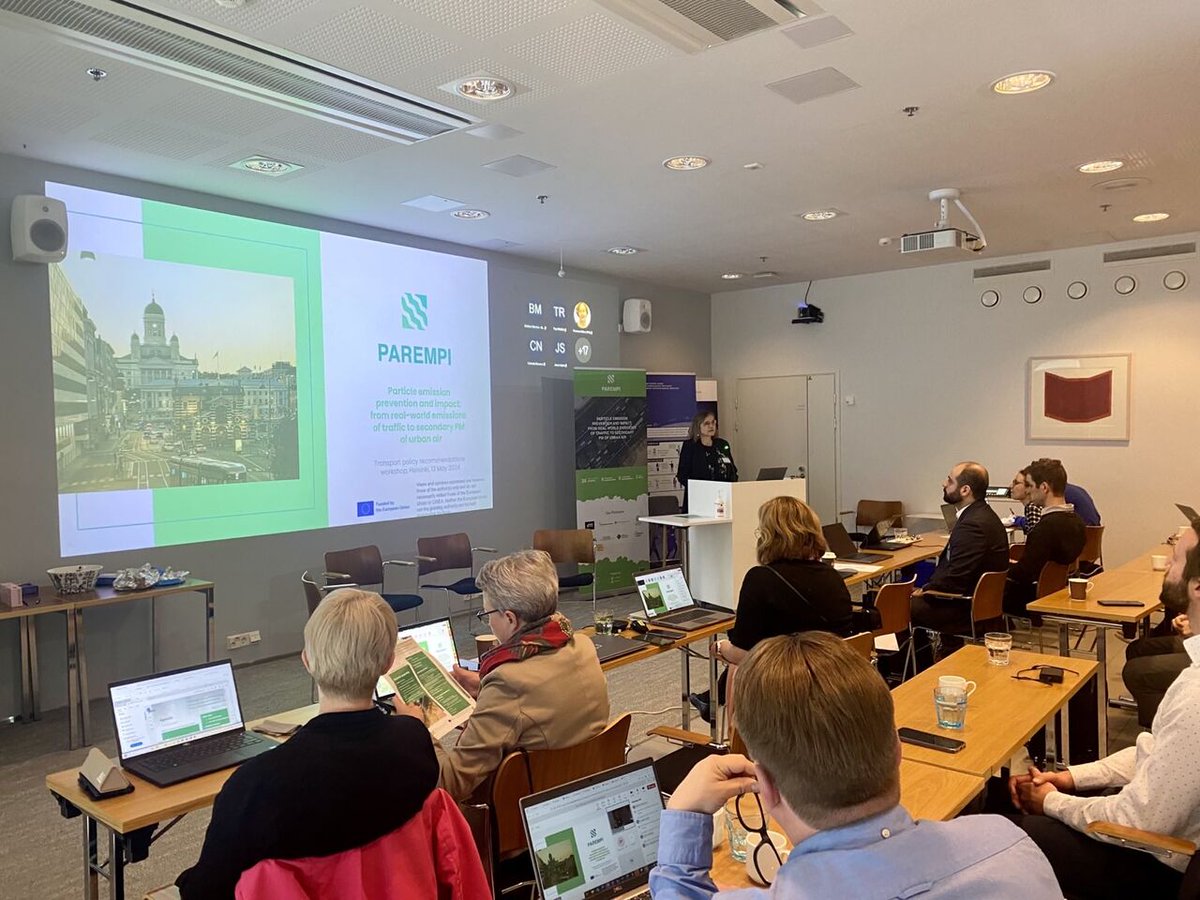 On May 13th  the EASVOLEE project coordinator, Prof. Pandis, participated in a panel discussion during the policy recommendations workshop titled "Transport Emissions" that took place at the <a href="/meteorologit/">Ilmatieteen laitos</a> (FMI) venue in Helsinki, Finland.
<a href="/parempi_eu/">PAREMPI</a> <a href="/GREENRAYProject/">GREEN RAY Project</a> #AEROSOLS