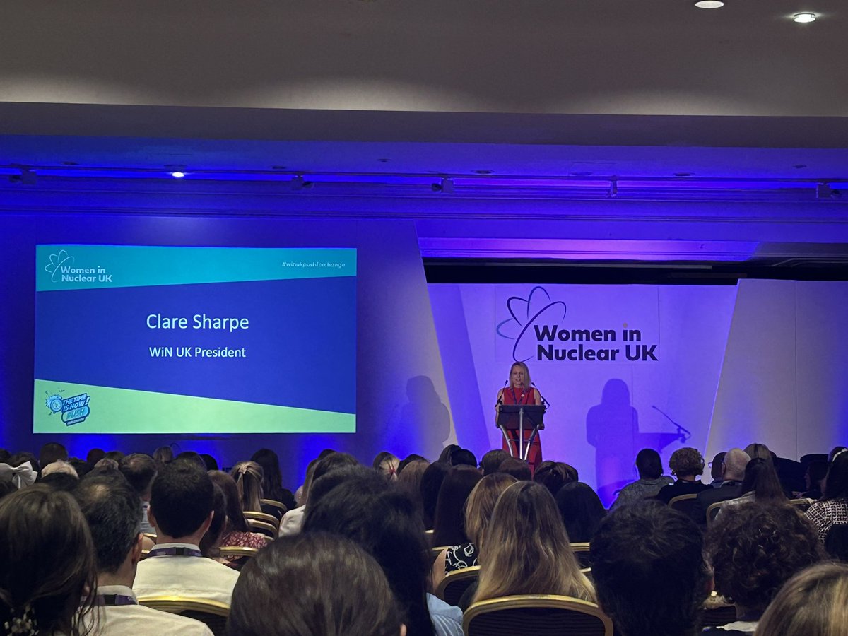 Excellent start from the new @WiNuclear President, Clare Sharpe at the #WiNUK Conference #thetimeisnow #pushforchange