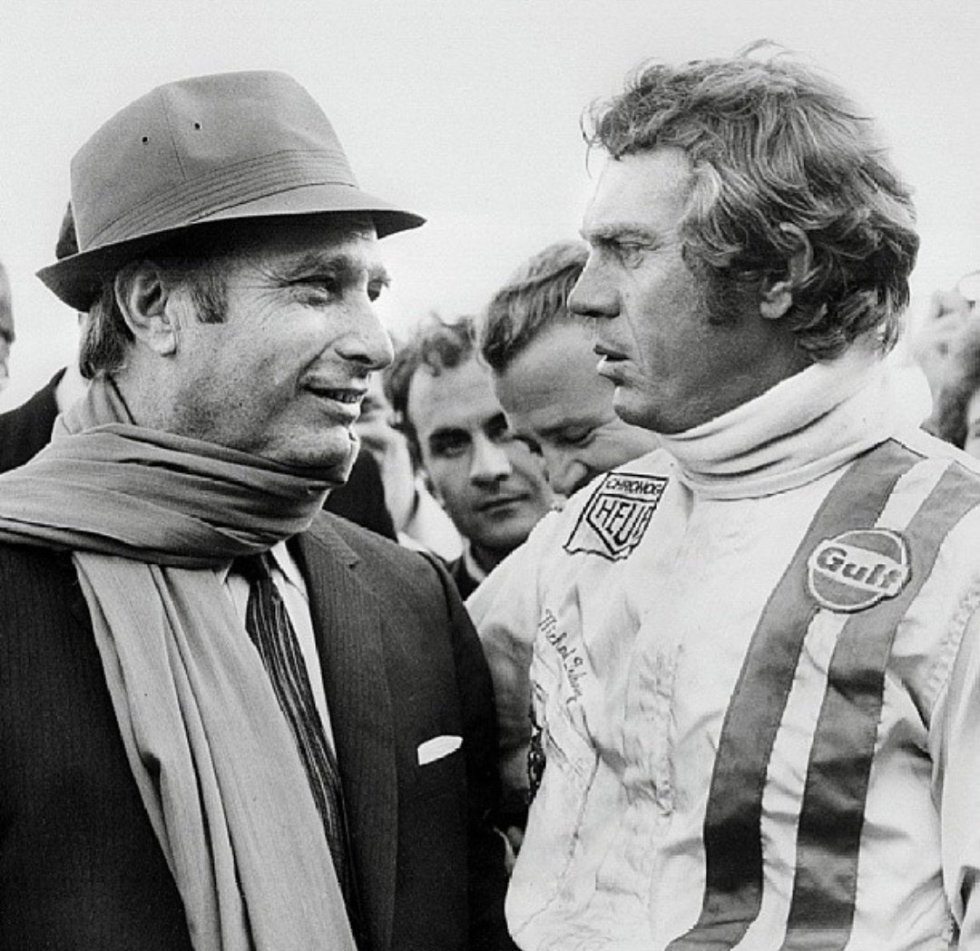 Juan Manuel Fangio y Steve McQueen.