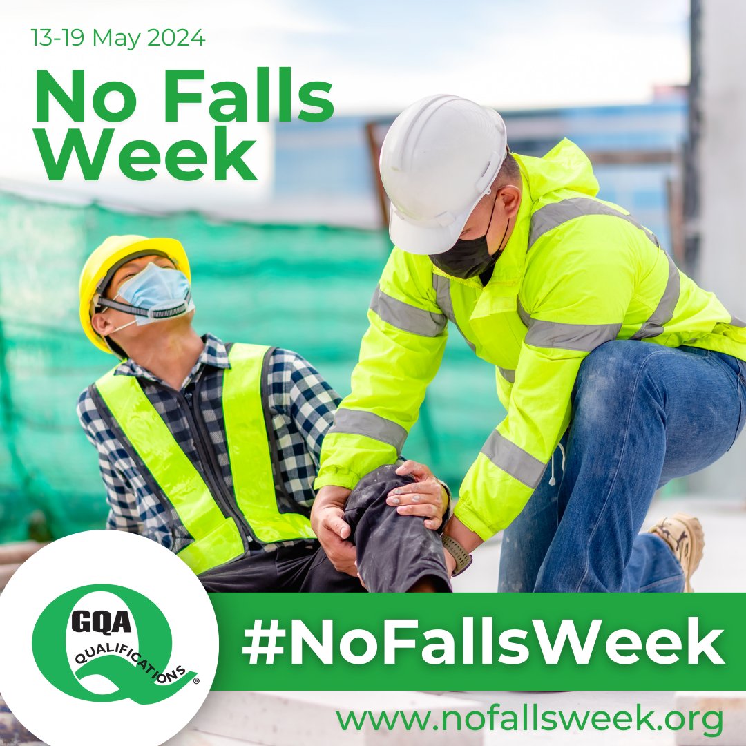 👷 GQA Qualifications are delighted to be supporting @nofallsweek this year!

This is an amazing initiative highlighting the importance of health and safety when working above ground floor level.

nofallsweek.org

#GQAQualifictaions #BigGreenQ #NoFallsWeek