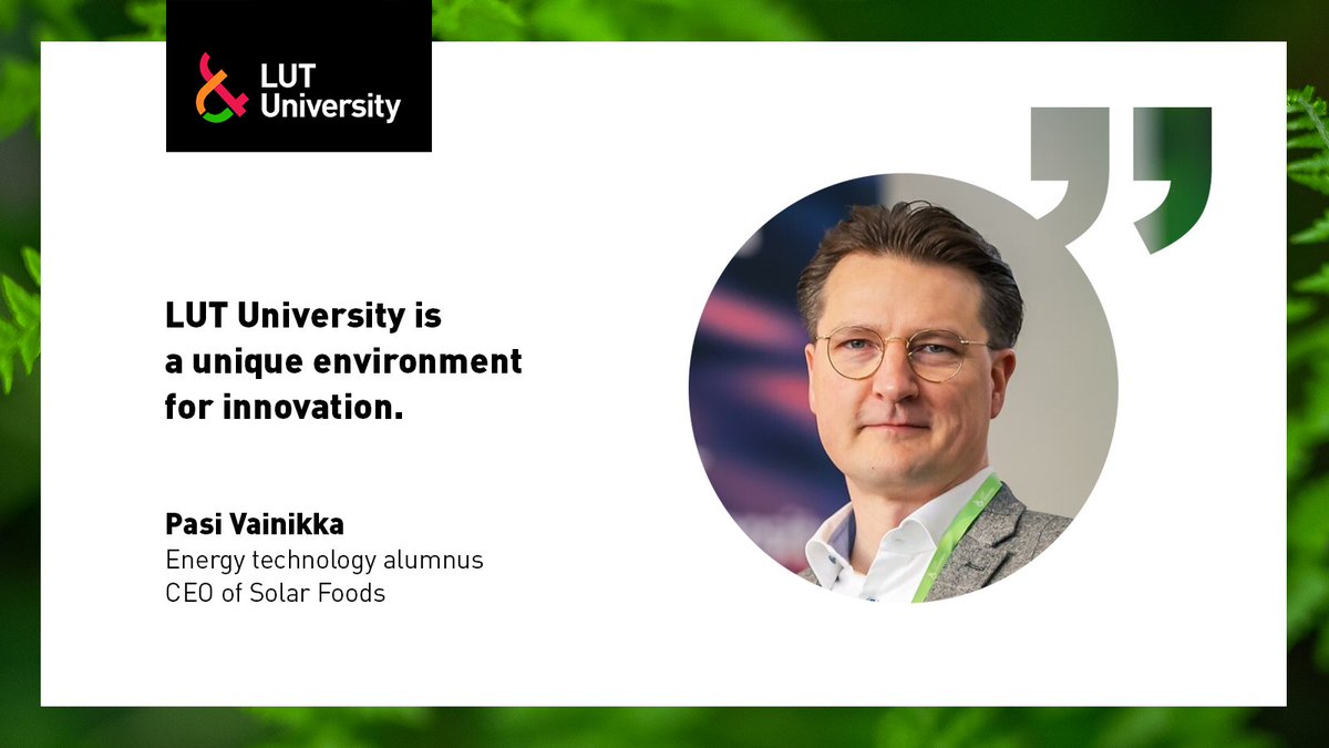 Creating innovations requires courage, curiosity, and problem-solving skills. 🚀 @VainikkaPMJ, CEO of @Solar_Foods, received the first ever Curious Alumni Award on our Homecoming Day. ➔ Meet our energy technology alumnus: lut.fi/en/articles/cu… #landofthecurious #luthcd2024