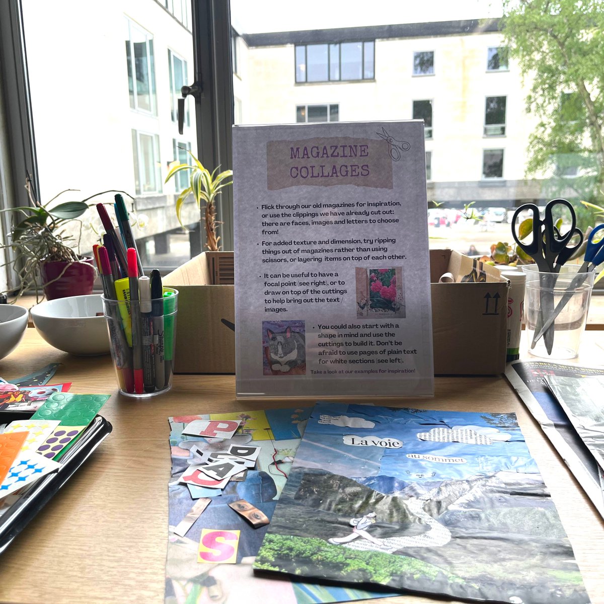 This #MentalHealthAwarenessWeek take some time out from revision with these wonderful craft activities at @MMLL_Library. Make a collage, try some origami or do some soothing colouring in! The MMLL Library is open Mon-Fri, 9am-7pm during Easter Term and 11am-5pm on Saturdays.