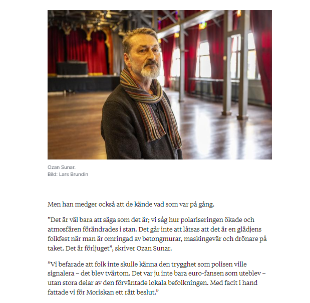 Moriskan i Sydsvenskan om beslutet att hopp av Eurovision-samarbetet:
sydsvenskan.se/2024-05-13/mor…