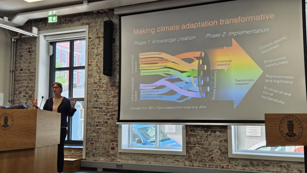 Great talk from <a href="/GinaZiervogel/">Gina Ziervogel</a> on bringing citizens' stories and knowledge together with government data and 'elite' knowledge for socially just #adaptation to climate change, building on lessons from the Cape Town drought <a href="/UiBCET/">UiB CET (uibcet.bsky.social)</a>