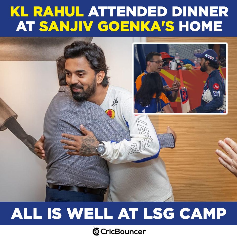 Both hugged each other.

#KLRahul #SanjivGoenka #LSG #IPL2024 #Cricket #CricBouncer