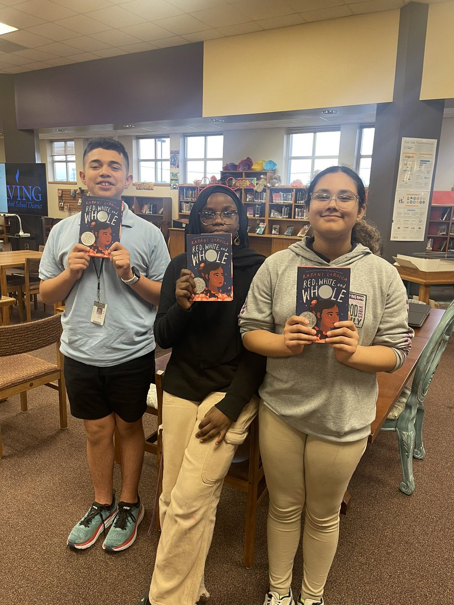 Don’t forget to come by the library to get your copy of “Red, White, and Whole” by @rajanilarocca for our AAPI Heritage Month Book Club! Thanks to @diversebooks for selecting @Lamar_MS to win 30 copies! So excited to share this story with Ss, Ts, and parents! #OURKIDS #OURHOUSE