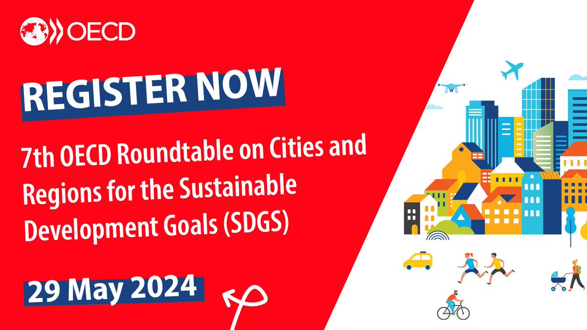 The 7th @OECD Roundtable on Cities and Regions for the SDGs will host discussions on: 🤖The role of #AI in localising the SDGs 🌍Financing the 2030 Agenda's localisation 🤝The impact of decentralised development co-operation 📅 29 May 2024 Register➡️oe.cd/5xX