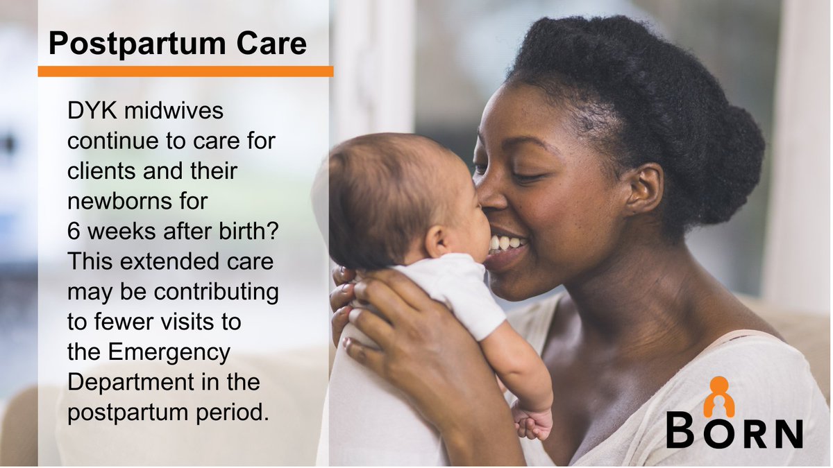 New study finds people who received midwifery care had a lower risk of Emergency Department (ED) use after birth than individuals who received obstetrical care. Midwives offer early postpartum visits which may reduce ED use. loom.ly/75hf83I #BORNData #ModelsofCare