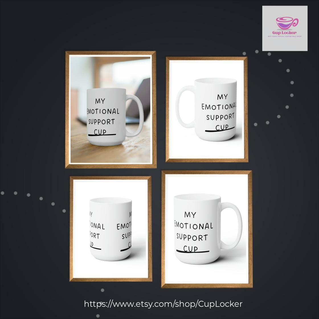 My Emotional Support Coffee Mug, Coworkers Gift, Gifts for Him, Gifts for Her, Boss or Friends #CoffeeMugs #DadJokes $16.00 ➤ etsy.me/47AX5V2