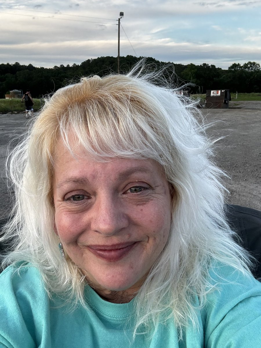 Did a little Backrow BBQ this weekend at the truck stop. Love nights like these. #married2theroad #teamtruckers #truckingcouple