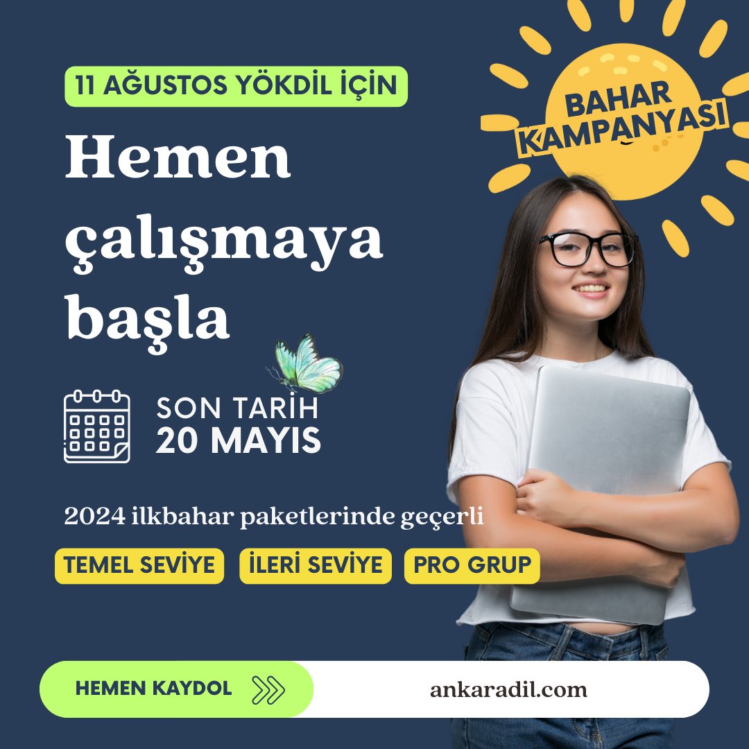 11 Ağustos YÖKDİL sınavı için hemen hazırlanmaya başlayabileceğiniz 2024 İlkbahar Kayıttan kampanyalı eğitim paketleri: . ankdil.com/yokdilkampanya . . . . #tijenhoca #ümithoca #yds #yökdil #yökdilsosyal #yökdilsağlık #yökdilfen #ankaradilakademisikampanya #yokdil2024