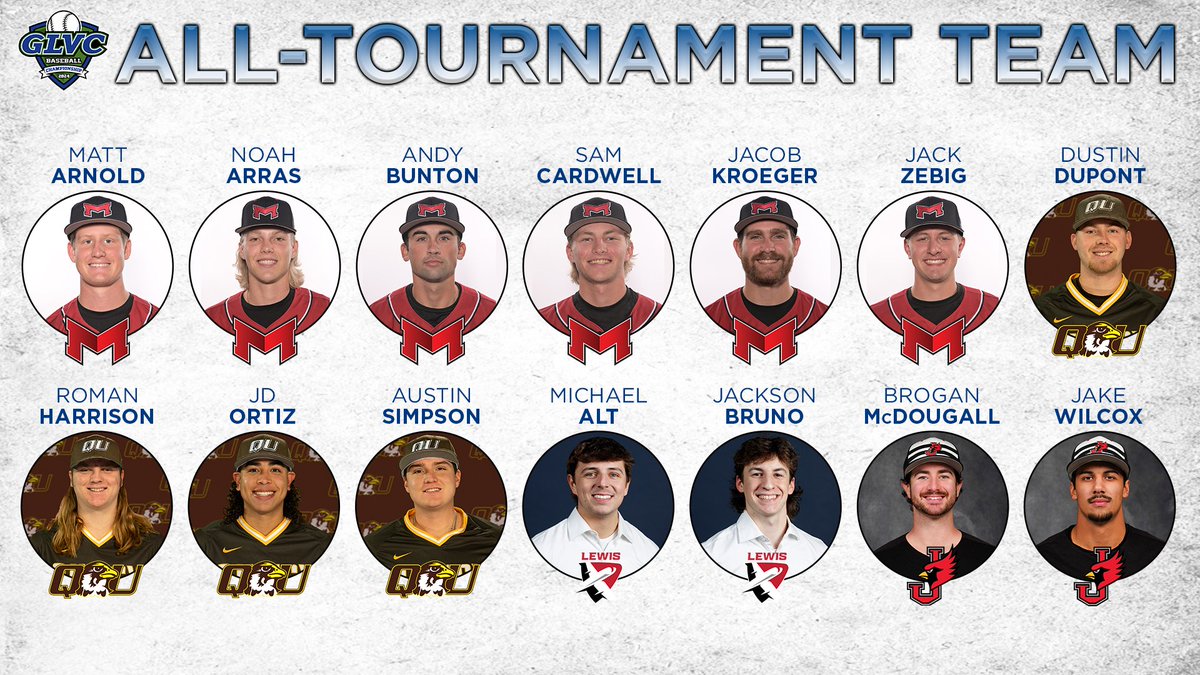 🏆⚾️ Congratulations to the 1️⃣4️⃣ #GLVCbase players named to the #GLVCchamps All-Tournament Team after Sunday's title game! 👏
