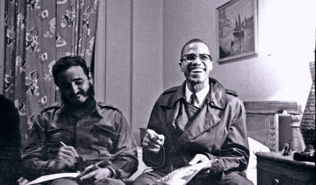 Malcolm X was a communist Fidel Castro and Malcolm X at the Hotel Theresa In Harlem, 1960.