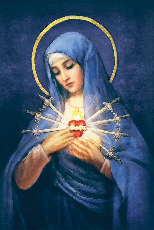The Blessed Mary promises the following amazing graces granted by her Divine Son for all those who daily pray Hail Mary’s while meditating on each of her seven dolors (sorrows) and tears.
1. I will grant peace to their families.
2. They will be enlightened about the Divine…