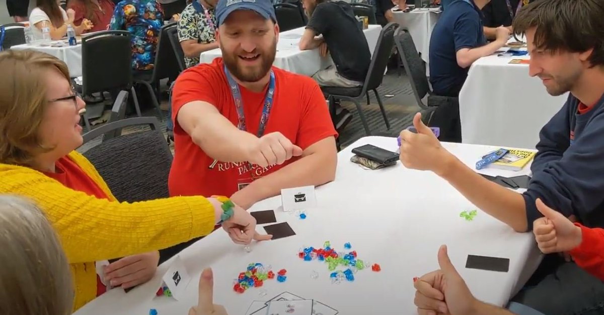 StoicHamster's tweet photo. I'll be at #protoATL this weekend with the big bag o' prototypes - Tricky Truffles, Supergiant, Do Robots Dream?, The Game Is Not The Game, Scoundrel, Horns of Harlem, and maybe even something from the archives. Who else will I see there? https://t.co/YoU9FJCrWK