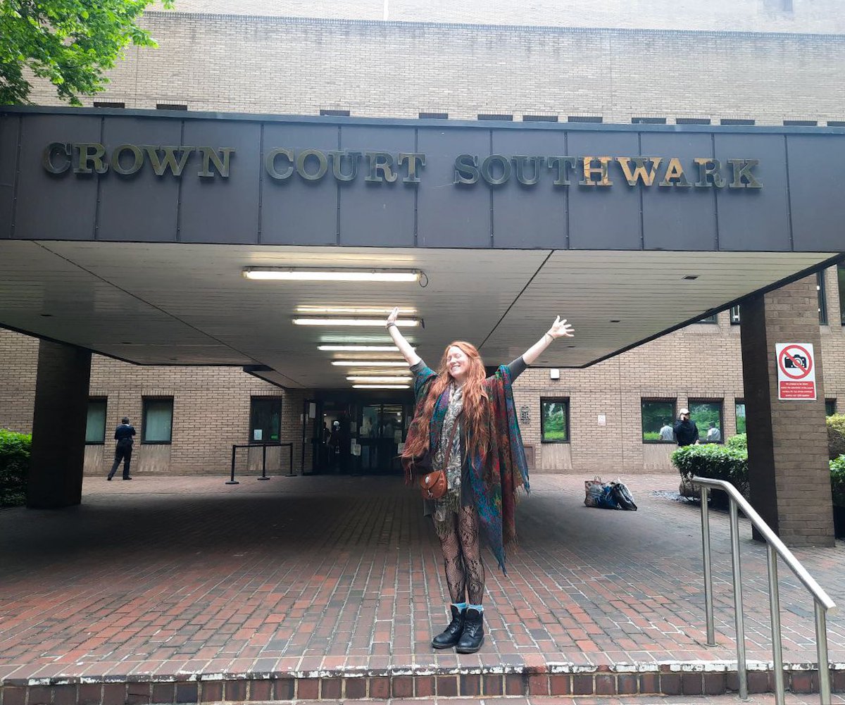 🚨 BREAKING: Lora Johnson NOT GUILTY of Criminal Damage 🔥 Following a 6-day trial in Southwark Crown Court after spraying the New Scotland Yard sign in orange paint in October 2022, Lora has been found not guilty by a jury of her peers. 💬 After the trial, Lora said: “I would…
