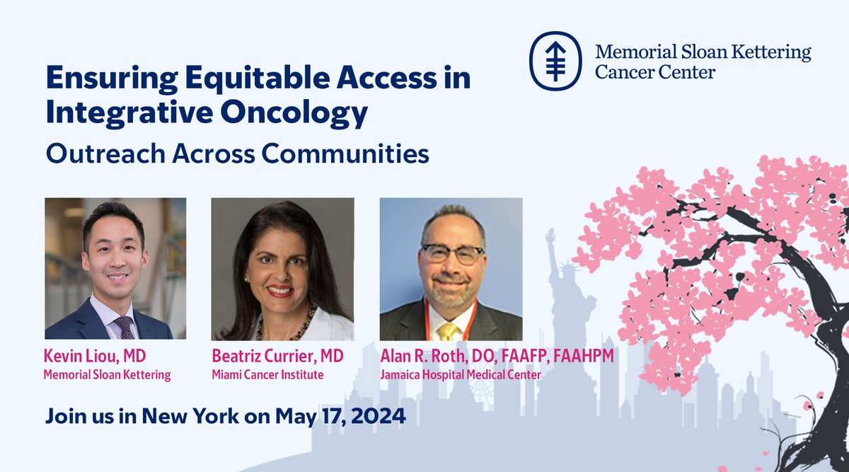 MSK_IntegrativeMedicine (@msk_integrative) on Twitter photo The #MSKIntegrativeOncCME is happening this Friday, May 17th! #IntegrativeMedicine experts will discuss topics around equitable access of services for all communities, plus much more. See the full agenda and register on our website: <a href="/KevinLiouMD/">Kevin Liou</a> bit.ly/IntegrativeOnc… The #MSKIntegrativeOncCME is happening this Friday, May 17th! #IntegrativeMedicine experts will discuss topics around equitable access of services for all communities, plus much more. See the full agenda and register on our website: <a href="/KevinLiouMD/">Kevin Liou</a> bit.ly/IntegrativeOnc…
